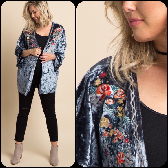 Pinkblush Tops - NWT!  Velvet Kimono - by Pink Blush